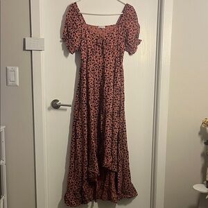 Patrons of Peace Red and Black High Low Dress